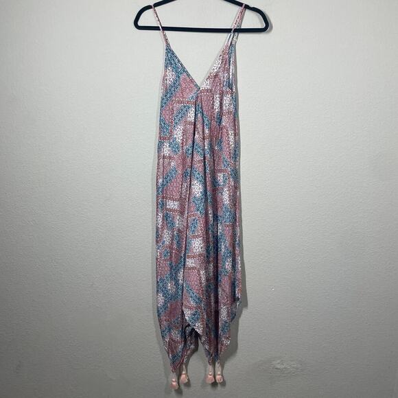 Seafolly Small Bohemian Print Dress Heather Rose Floral Tassel Handkerchief - Picture 2 of 8